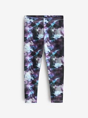 Purple/Black Swirl Printed Leggings (3-16yrs) - Image 5 of 6