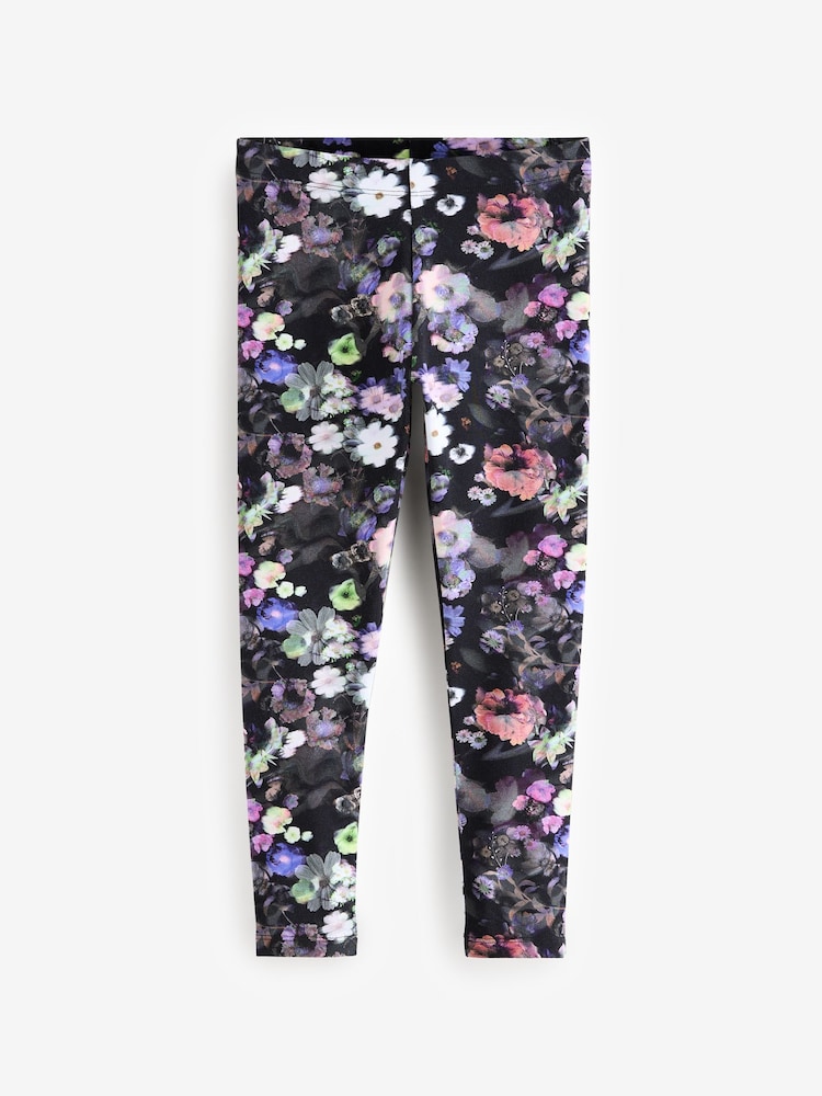 Floral negro/morado - Leggings estampados (3-16 años) - Imagen 1 de 7 Floral negro/morado - Leggings estampados (3-16 años) - Imagen 1 de 7