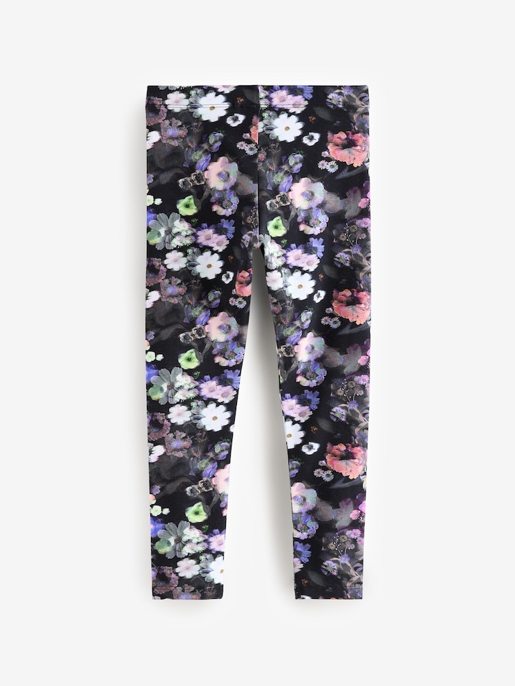 Floral negro/morado - Leggings estampados (3-16 años) - Imagen 2 de 7 Floral negro/morado - Leggings estampados (3-16 años) - Imagen 2 de 7