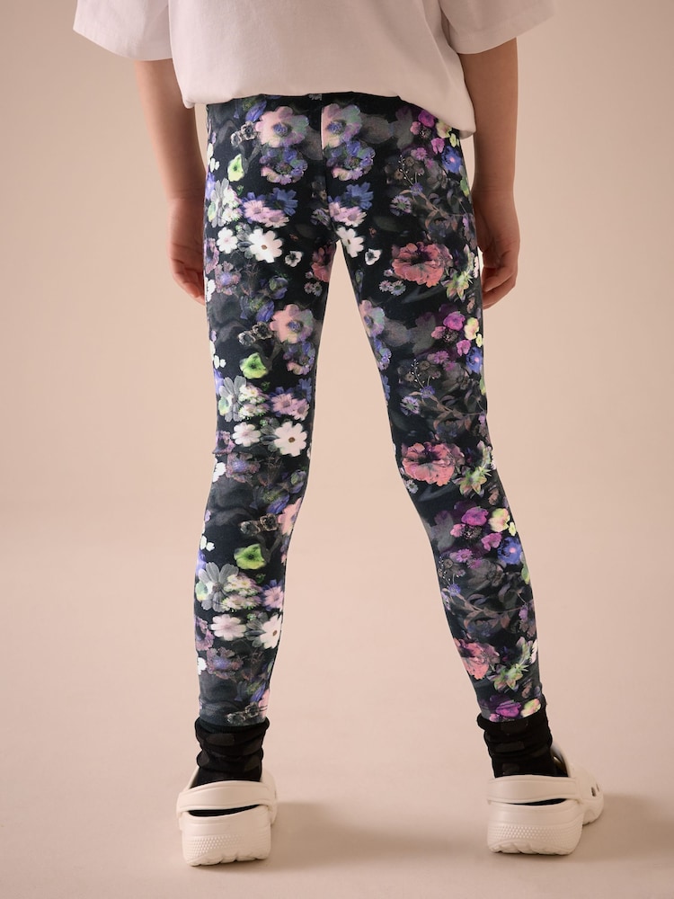 Floral negro/morado - Leggings estampados (3-16 años) - Imagen 7 de 7