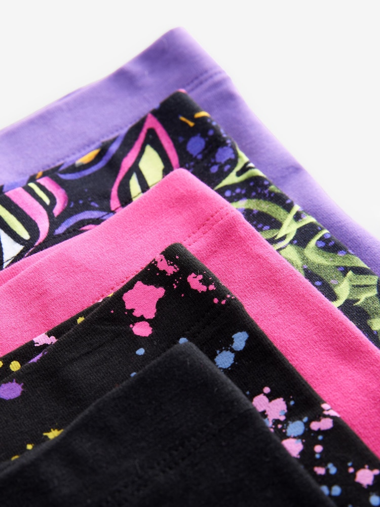 Schwarz/Pink Graffiti-Spritzer - Leggings im 5er-Pack (3–16 J.) - Bild 8 von 8 Schwarz/Pink Graffiti-Spritzer - Leggings im 5er-Pack (3–16 J.) - Bild 8 von 8