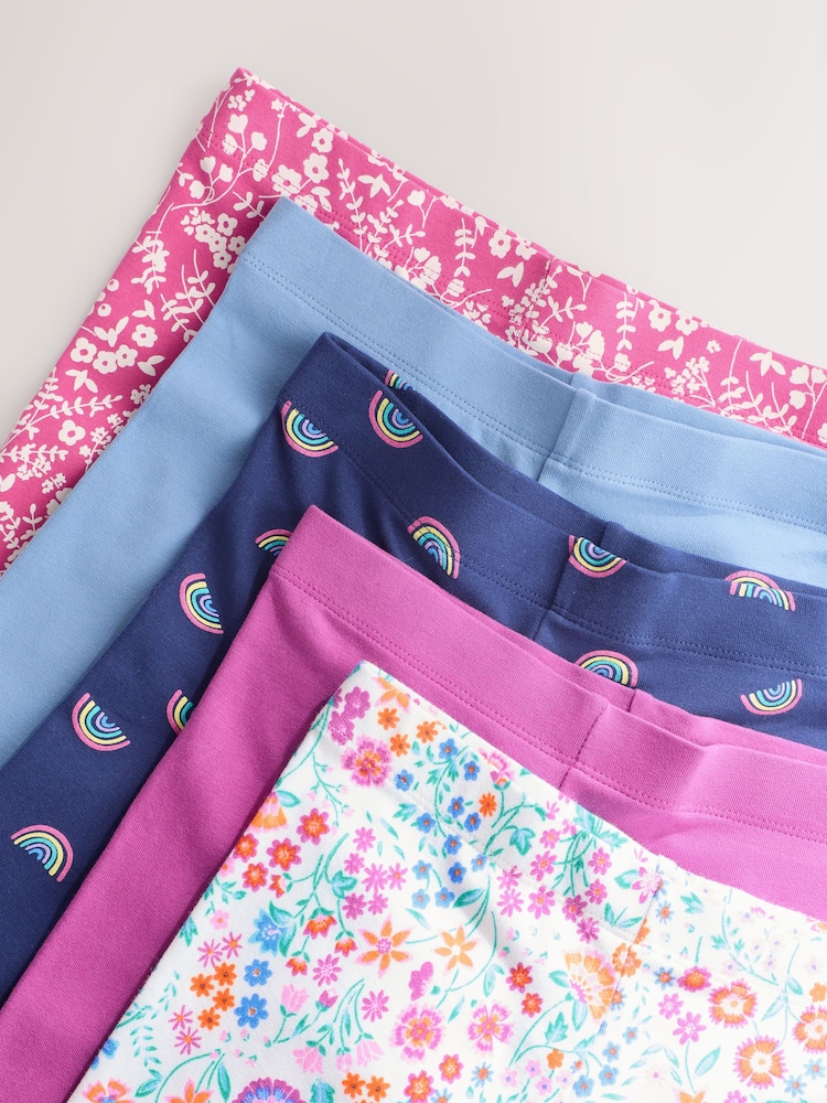 Marineblau mit Regenbogenmuster - Leggings im 5er-Pack (3–16 J.) - Bild 2 von 3 Marineblau mit Regenbogenmuster - Leggings im 5er-Pack (3–16 J.) - Bild 2 von 3