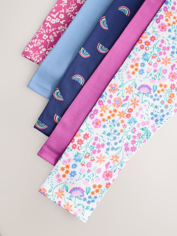 Marineblau mit Regenbogenmuster - Leggings im 5er-Pack (3–16 J.) - Bild 3 von 3 Marineblau mit Regenbogenmuster - Leggings im 5er-Pack (3–16 J.) - Bild 3 von 3