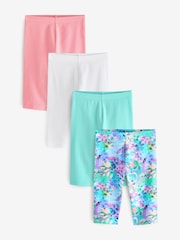 Blue Graffiti/Pink 4 Pack Cropped Leggings (3-16yrs) - Image 1 of 8