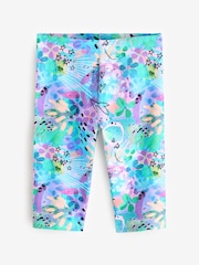 Blue Graffiti/Pink 4 Pack Cropped Leggings (3-16yrs) - Image 2 of 8