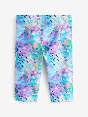 Blue Graffiti/Pink 4 Pack Cropped Leggings (3-16yrs) - Image 6 of 8