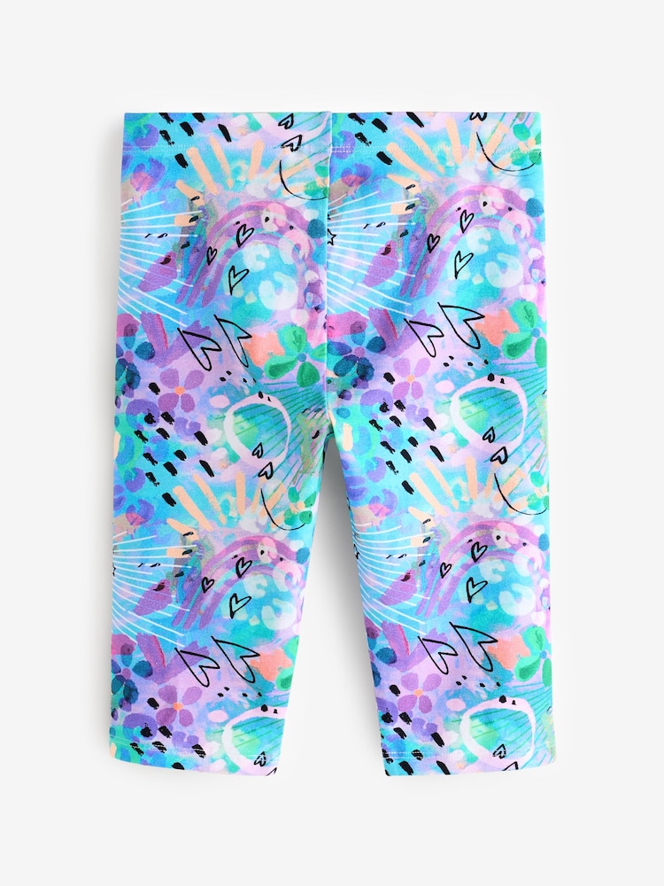 Blue Graffiti/Pink - Legginsy ze skróconymi nogawkami (3–16 lat) - Image 6 of 8