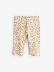 Pink/Blue/Floral 4 Pack Cropped Leggings (3-16yrs) - Image 4 of 7