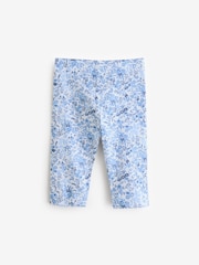Pink/Blue/Floral 4 Pack Cropped Leggings (3-16yrs) - Image 6 of 7