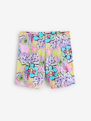Pink/Graffiti/Black Cycle Shorts 3 Pack (3-16yrs) - Image 4 of 6