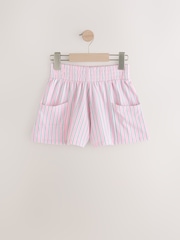 Pink/Blue/Floral 100% Cotton Shorts 3 Pack (3-16yrs) - Image 2 of 6