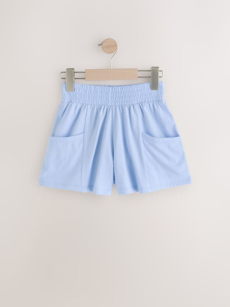 Pink/Blue/Floral 100% Cotton Shorts 3 Pack (3-16yrs) - Image 3 of 6