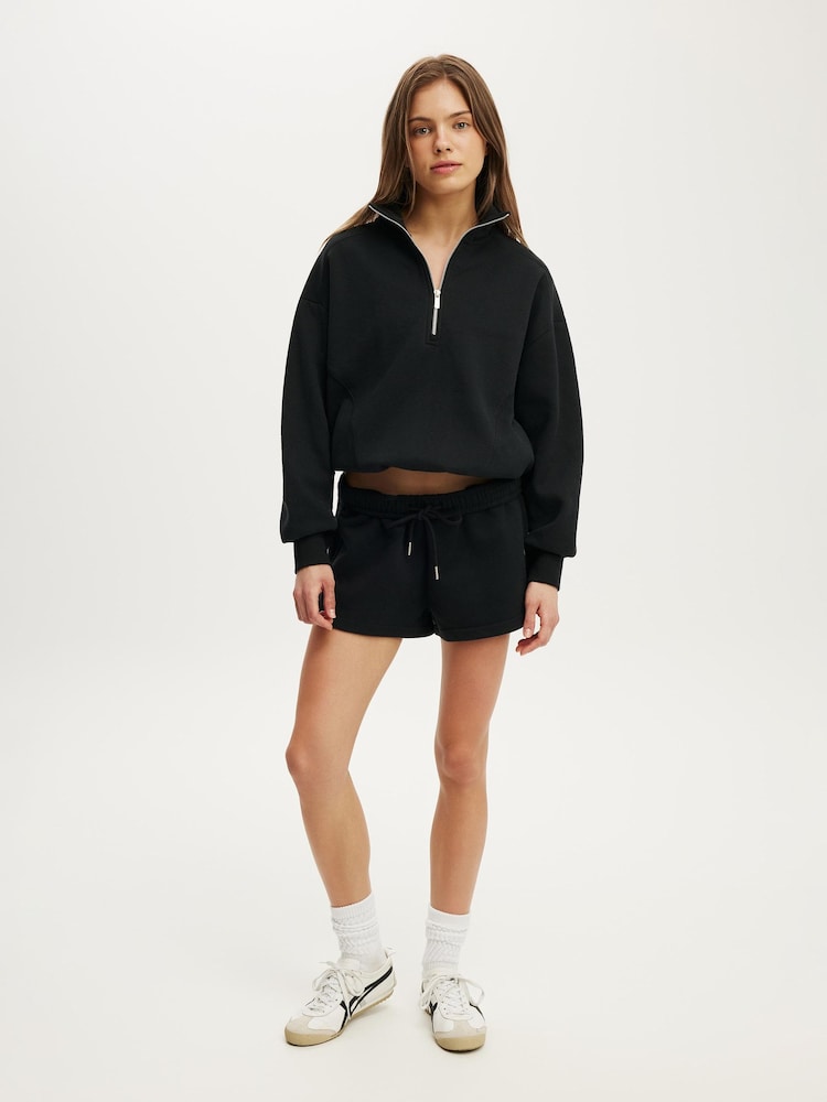 Cotton On Black Plush Classic Mini Shorts - Image 4 of 4 Cotton On Black Plush Classic Mini Shorts - Image 4 of 4