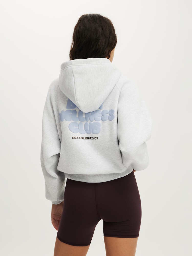 Cotton On Grey Plush Premium Graphic Raglan Hoodie - Image 2 of 6 Cotton On Grey Plush Premium Graphic Raglan Hoodie - Image 2 of 6