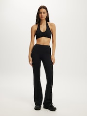 Cotton On Black Ultra Soft Contour Flare Trousers - Image 1 of 5