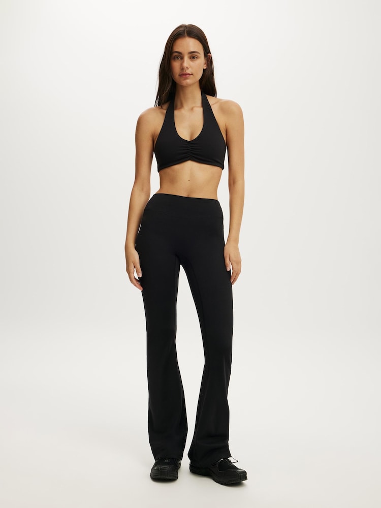Cotton On Black Ultra Soft Contour Flare Trousers - Image 1 of 5