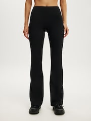 Cotton On Black Ultra Soft Contour Flare Trousers - Image 3 of 5