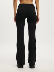 Cotton On Black Ultra Soft Contour Flare Trousers - Image 4 of 5