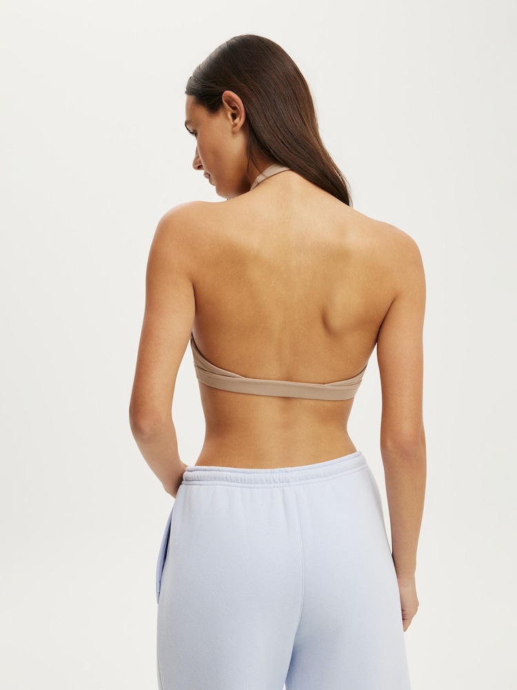 بني - Cotton On Ultra Soft Wrap Crop Top - صورة 2 من 4