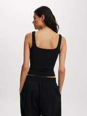 Cotton On Black Ultra Soft Square Neck Tank - Image 2 of 5
