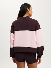 Cotton On Purple Plush Graphic Rugby Sweatshirt - Image 3 of 4
