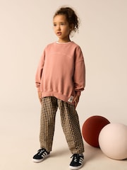 Rust Brown Sweatshirt and Barrel Leg Trousers Set (3-16yrs) - Image 1 of 11
