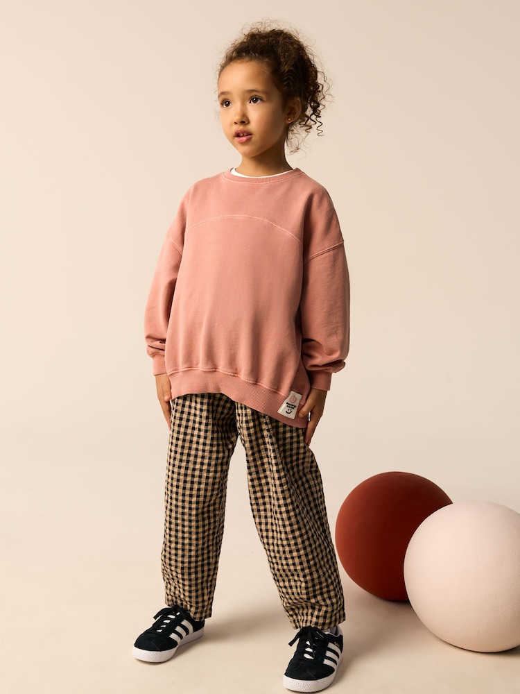 Rostbraun - Set aus Sweatshirt und Hose mit Barrel-Hosenbein (3–16 Jahre) - Bild 1 von 11 Rostbraun - Set aus Sweatshirt und Hose mit Barrel-Hosenbein (3–16 Jahre) - Bild 1 von 11