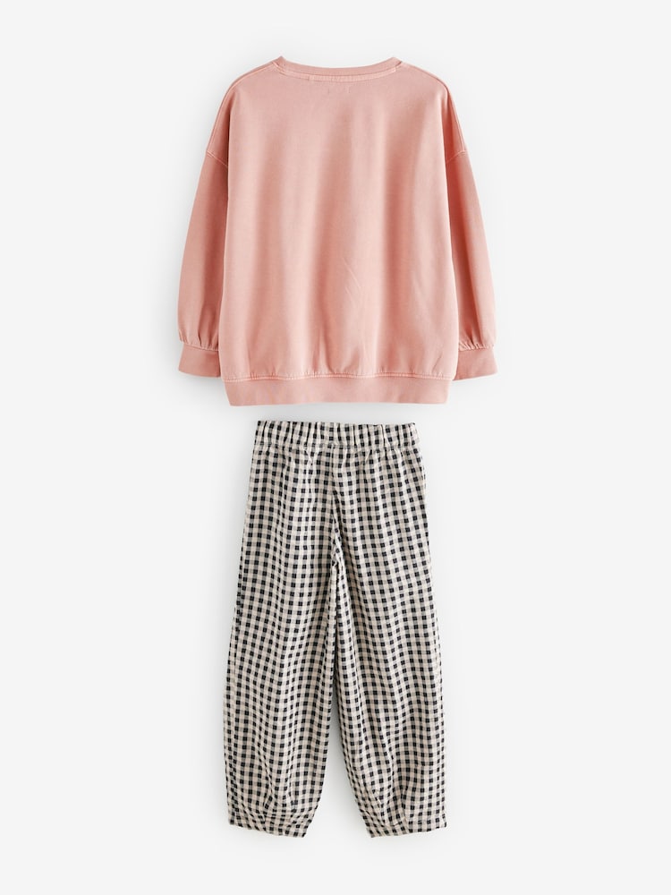 Rust Brown Sweatshirt and Barrel Leg Trousers Set (3-16yrs) - Image 11 of 11
