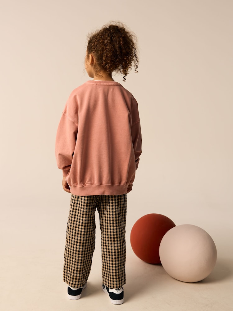 Rust Brown Sweatshirt and Barrel Leg Trousers Set (3-16yrs) - Image 2 of 11