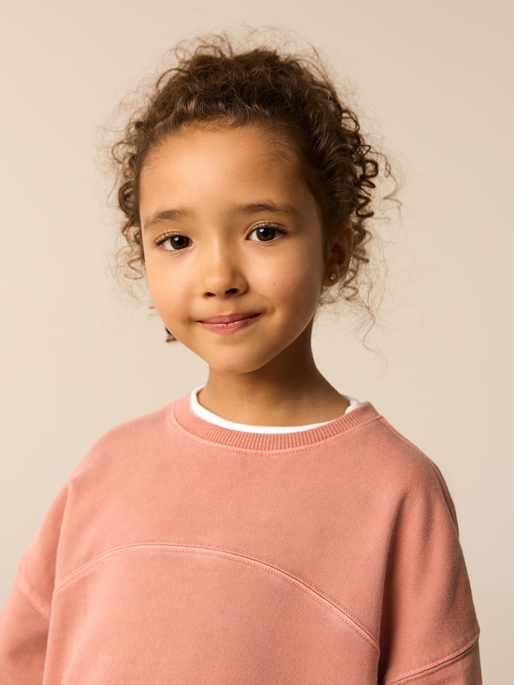 Rust Brown Sweatshirt and Barrel Leg Trousers Set (3-16yrs) - Image 4 of 11