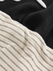Black/White Graphic Sweatshirt And Stripe Textured Trousers Set (3-16yrs) - Image 6 of 7
