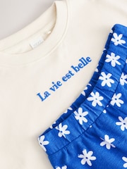 Ecru Slogan Daisy Sweatshirt And Trousers Set (3-16yrs) - Image 8 of 10