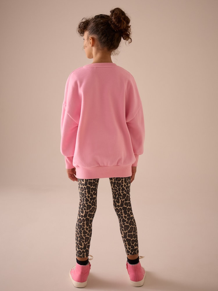 Animal Cherry Sweatshirt and Animal Legging Set (3-16yrs) - Image 2 of 7
