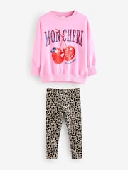 Animal Cherry Sweatshirt and Animal Legging Set (3-16yrs) - Image 4 of 7