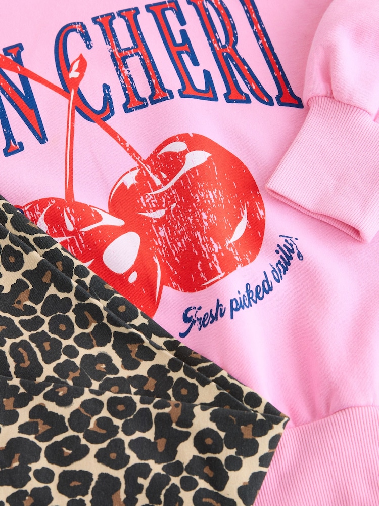 Animal Cherry Sweatshirt and Animal Legging Set (3-16yrs) - Image 7 of 7