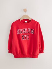 Red Slogan Sweatshirt (3-16yrs) - Image 5 of 8