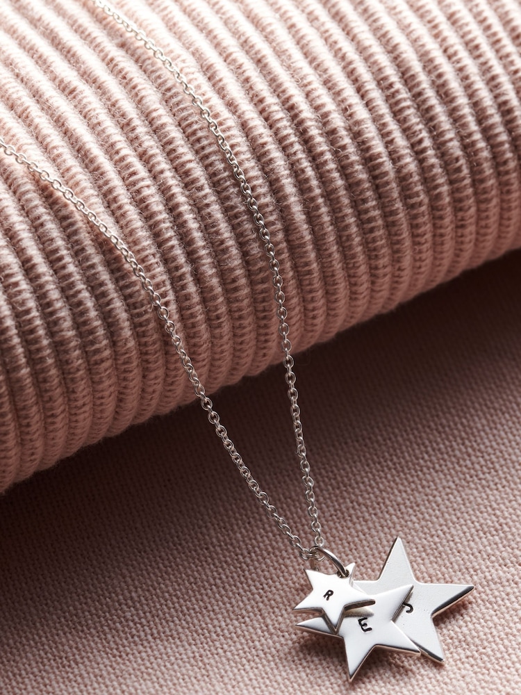 Personalised Family Star Necklace by Posh Totty Designs - Image 1 of 4
