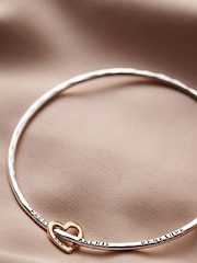 Personalised 9ct Heart Bangle by Posh Totty Designs - Image 1 of 3