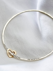 Personalised 9ct Heart Bangle by Posh Totty Designs - Image 2 of 3