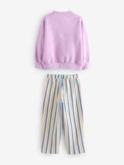 Purple Lemon Stripe Sweatshirt And Trousers Set (3-16yrs) - Image 5 of 6