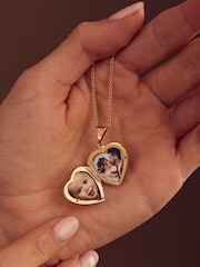 Personalised Small Heart Locket Necklace by Posh Totty Designs - Image 3 of 4