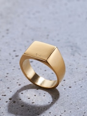 Personalised Unisex Signet Ring by Posh Totty Designs - Image 1 of 3