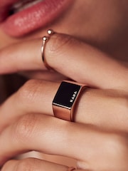 Personalised Unisex Signet Ring by Posh Totty Designs - Image 2 of 3