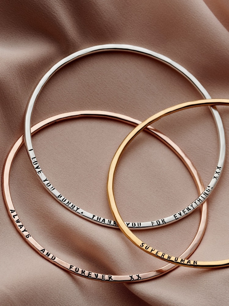 Personalised Message Bangle by Posh Totty Designs - Image 2 of 4