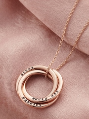 Personalised Russian Ring Necklace by Posh Totty Designs - Image 1 of 3