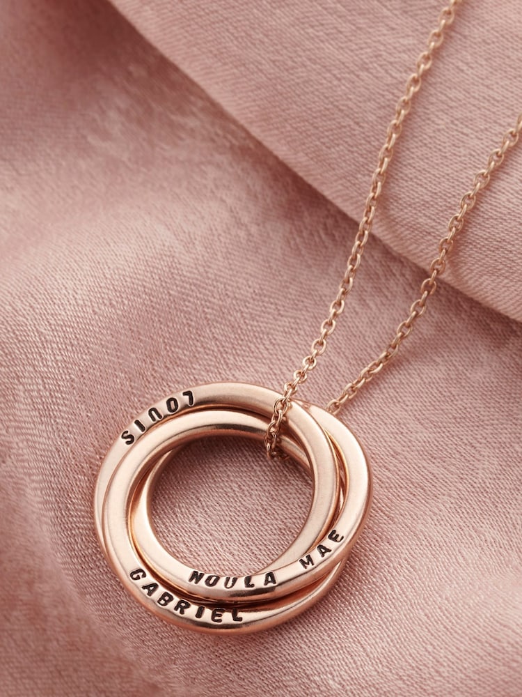 Personalised Russian Ring Necklace by Posh Totty Designs - Image 1 of 3
