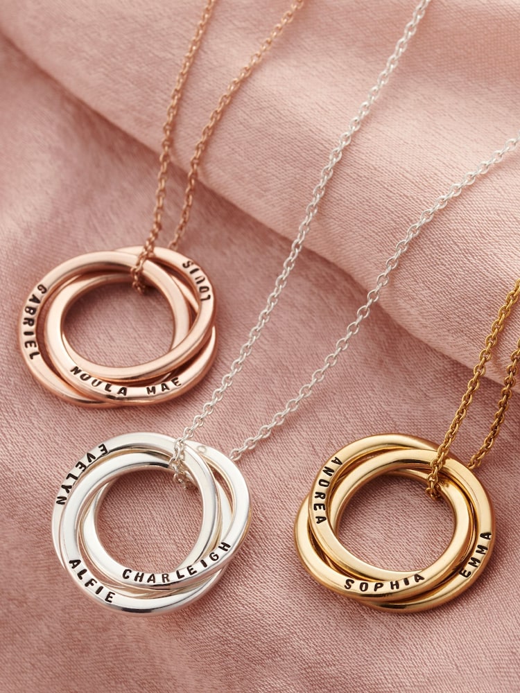 Personalised Russian Ring Necklace by Posh Totty Designs - Image 2 of 3
