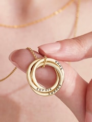 Personalised Russian Ring Necklace by Posh Totty Designs - Image 1 of 4