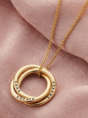 Personalised Russian Ring Necklace by Posh Totty Designs - Image 2 of 4