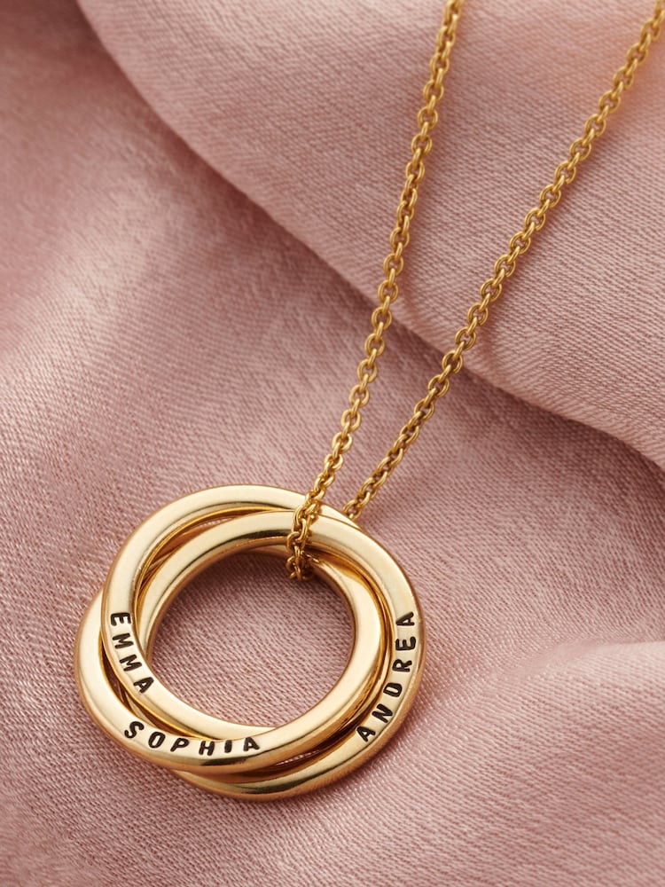 Personalised Russian Ring Necklace by Posh Totty Designs - Image 2 of 4